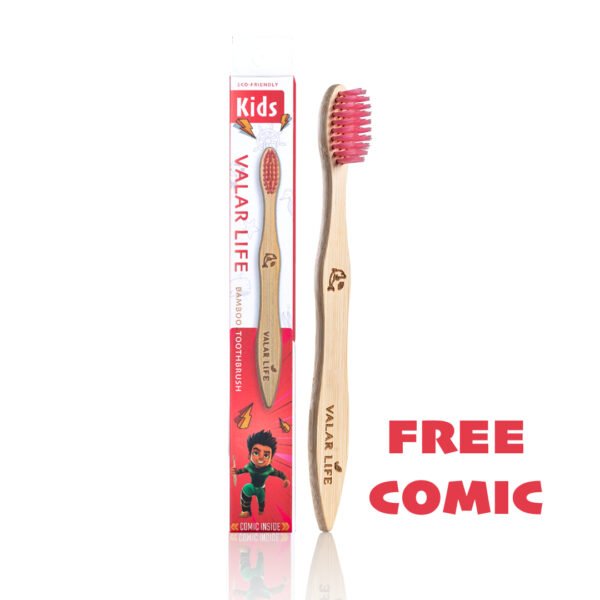 Kids Bamboo Toothbrush — Pink