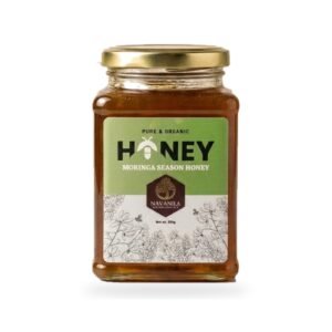 Navanila Moringa Season Honey 500g bottle on white background
